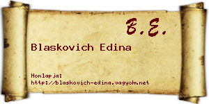 Blaskovich Edina névjegykártya