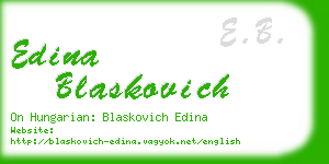 edina blaskovich business card